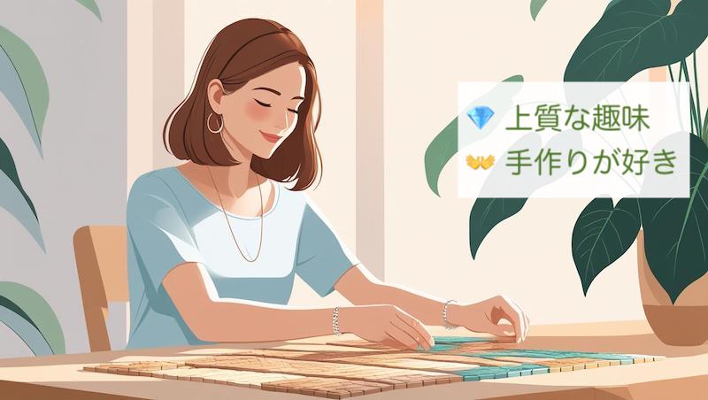 上質な趣味、手作りが好き